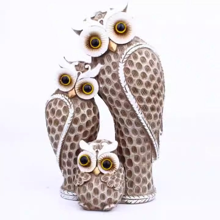 Tre Gufi Decorativi Animal Light Luxury – Decorazione Living
