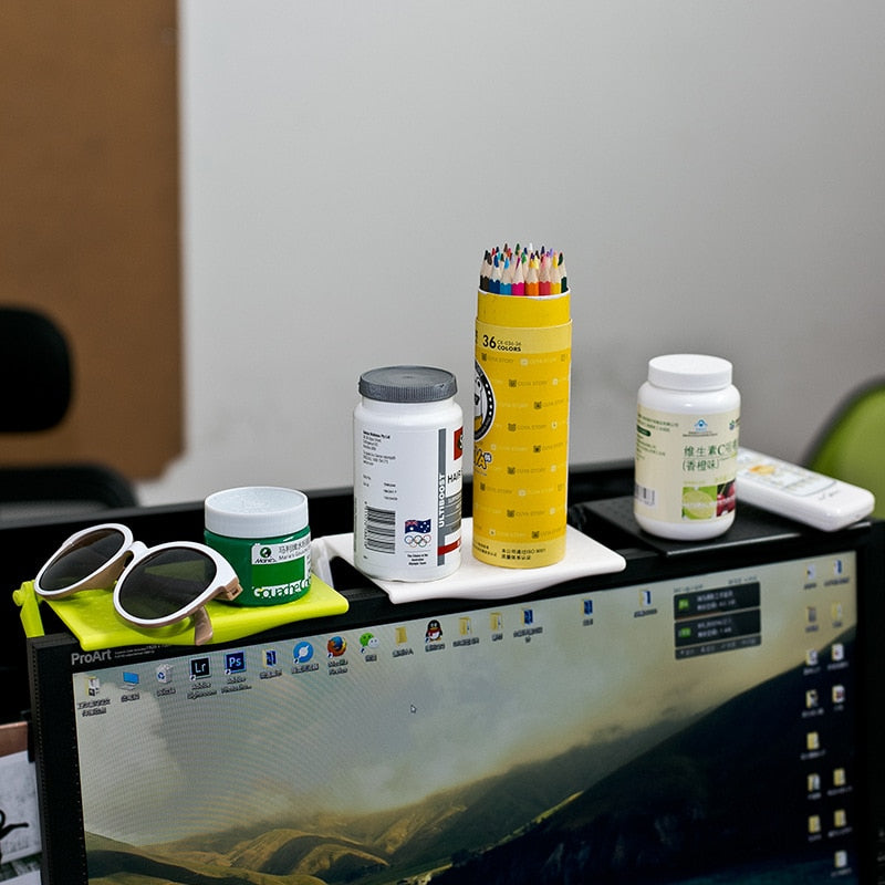 Mensola Clip-On per Monitor – Organizer Scrivania Ufficio