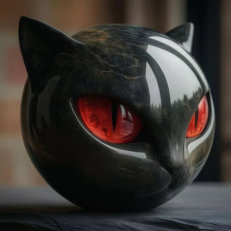 Statua Gatto in Resina Effetto Marmo – Decorazione Scrivania e Casa