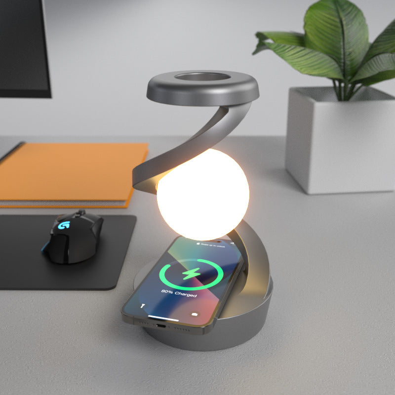 Lampada Luna Levitante Magnetica RGB – Ricarica Wireless per Camera e Ufficio