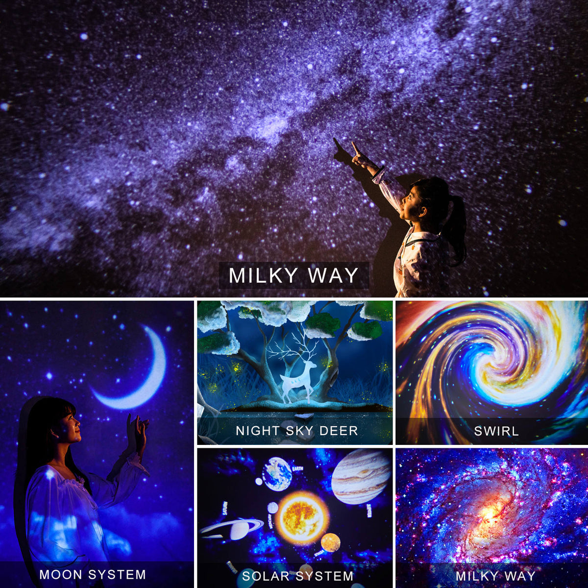 Proiettore Planetario Galaxy 7 in 1 – Nebulosa e Pianeti per Camera