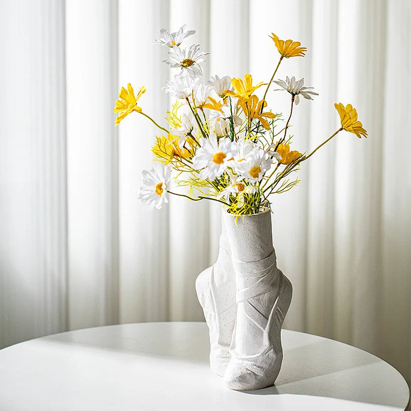 Ceramic Ballerina-Shaped Vase – Handmade Decorative Sculpture