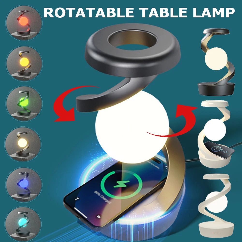 Lampada Luna Levitante Magnetica RGB – Ricarica Wireless per Camera e Ufficio