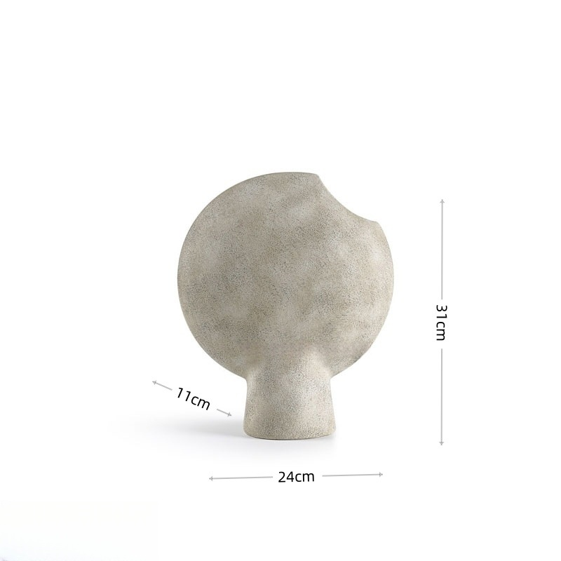 Vaso Ceramica Wabi-Sabi – Design Nordico per Fiori Secchi e Decorazione