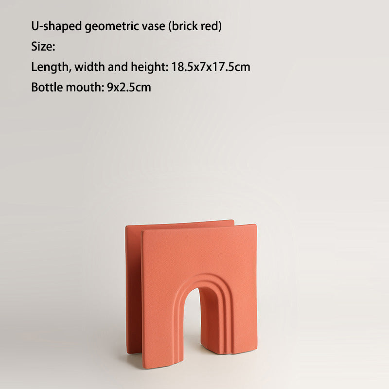 Vaso Ceramica Geometrico – Stile Nordic Art per Fiori e Composizioni