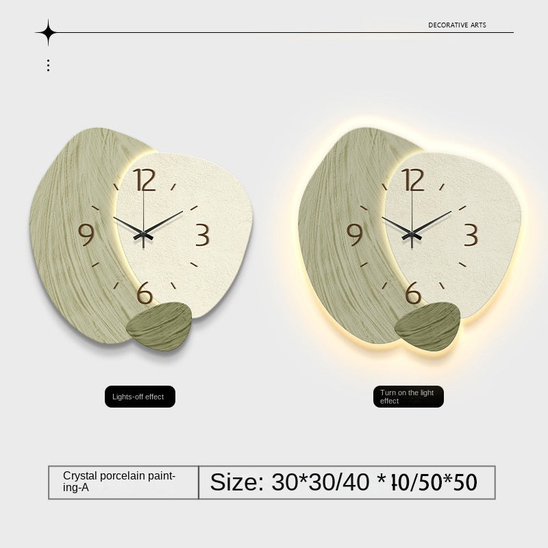 Orologio da Parete Cream Color – Stile Nordico Elegante Senza Fori