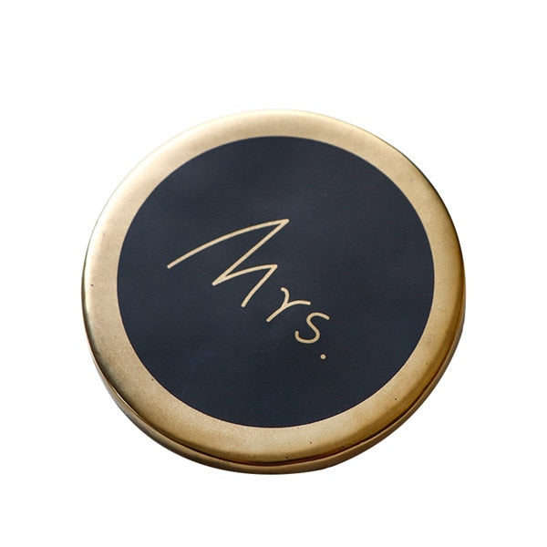 Sottobicchieri Mr. & Mrs. in Ceramica con Bordo Dorato – Regalo Coppia