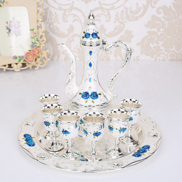 Set Servizio Liquori Palazzo Dorato – Caraffa e 6 Calici Regalo Luxury