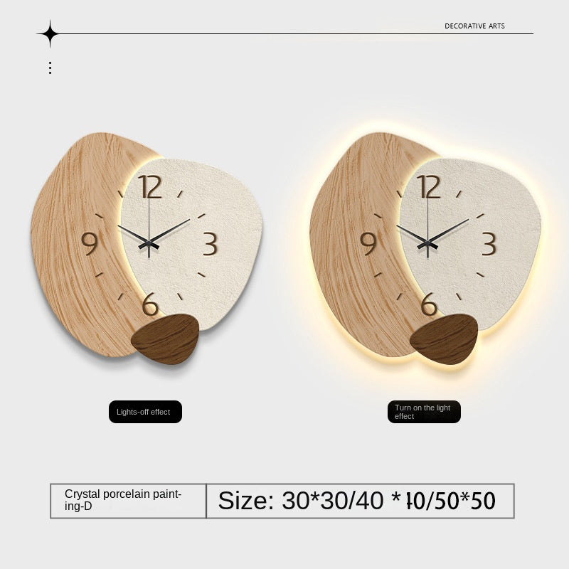 Orologio da Parete Cream Color – Stile Nordico Elegante Senza Fori