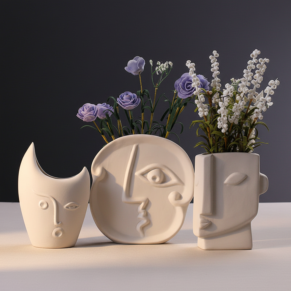 Vaso Ceramica Volto Umano – Foto AI Clavy